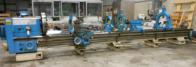 35" x 252" VDF BOEHRINGER ... LATHE 3-1/4" SPINDLE HOLE